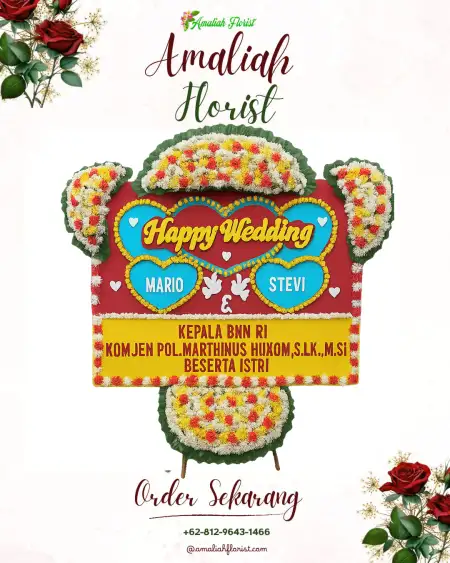 Papan Bunga Pernikahan Sindutan